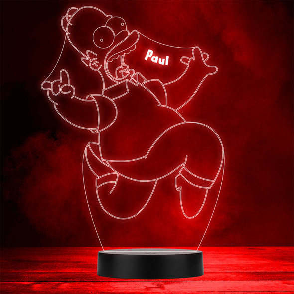 Jumping Hurt Homer Simpson Personalized Gift Color Changing LED Lamp Night Light