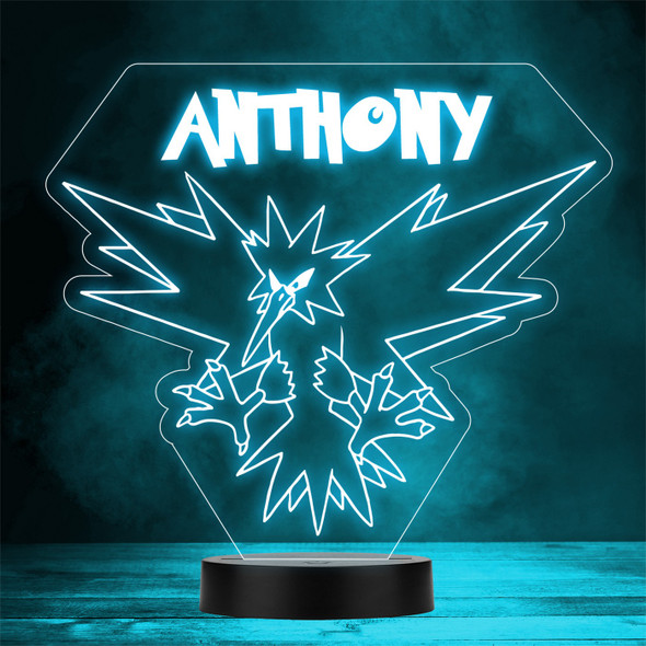 Pokemon Zapdos Personalized Gift Color Changing LED Lamp Night Light