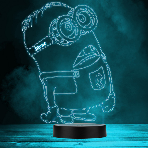 Shocked Minion Funny Despicable Me Personalized Gift Any Color LED Lamp Night Light
