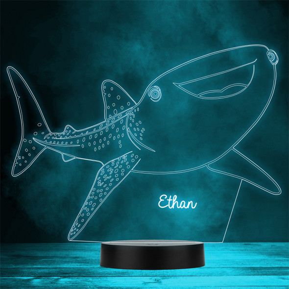 Cute Smiling Whale Sea Creature Personalized Gift Color Changing LED Lamp Night Light