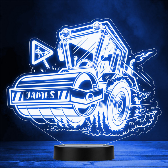 Steamroller With Smoke Wheels Personalized Gift Color Changing LED Lamp Night Light