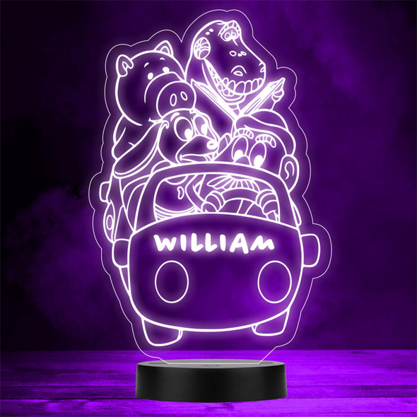 Toy Story Characters Driving A Car Personalized Gift Any Color LED Lamp Night Light