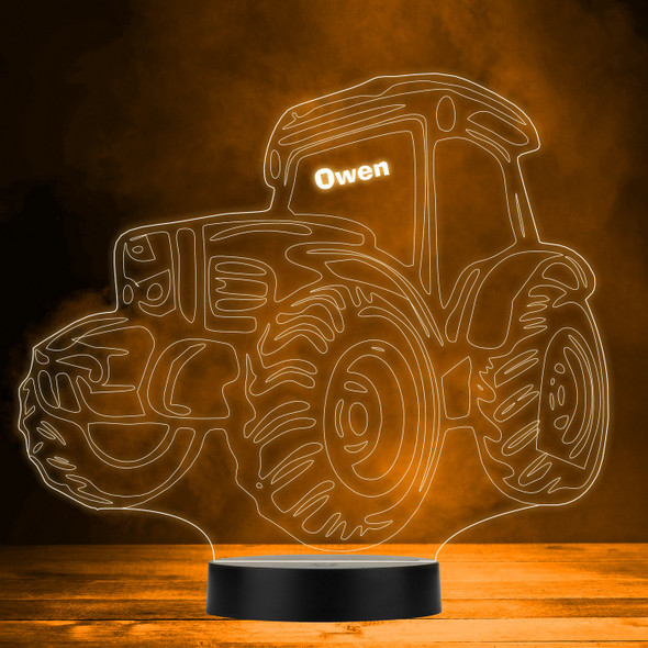 Tractor Digger Personalized Gift Color Changing LED Lamp Night Light