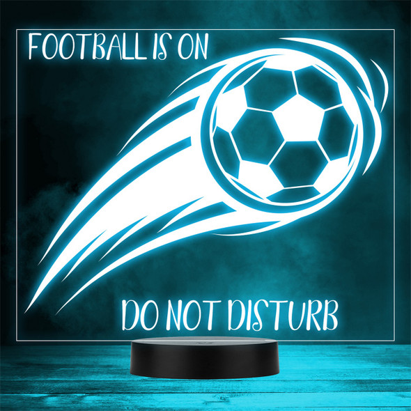 English Football Soccer Ball Fire Flames Football Is On Personalized Gift Any Color Lamp Night Light