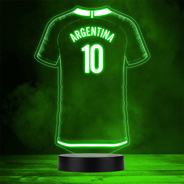 English Football Soccer Shirt Argentina Sports Fan World Cup Custom Gift Color Lamp Night Light