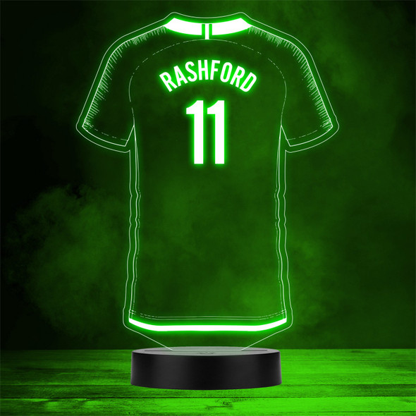 English Football Soccer Shirt Rashford Sports Fan World Cup Custom Gift Color Lamp Night Light