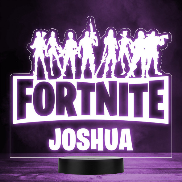 Fortnite Characters Silhouette Gaming Personalized Gift Any Color Lamp Night Light