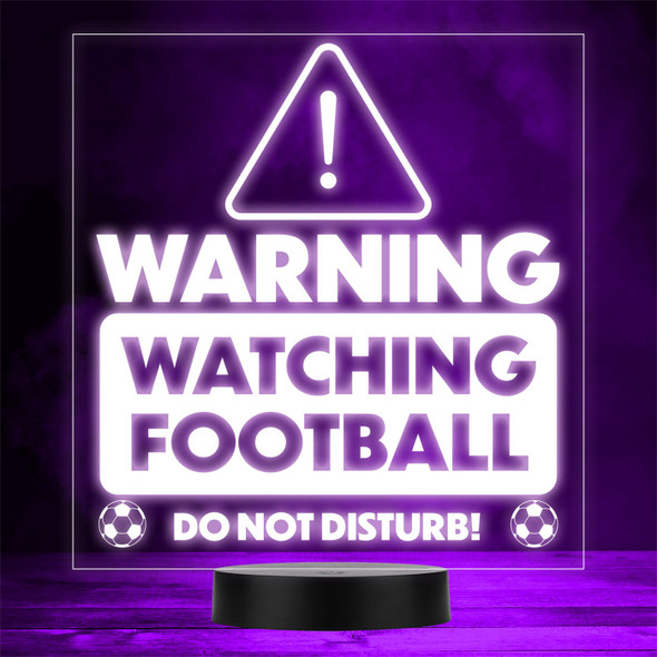 Warning Funny English Football Soccer Sports Fan Personalized Gift Any Color LED Lamp Night Light