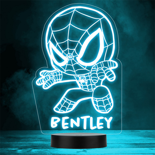 Baby Spiderman Superhero Personalized Gift Color Changing LED Lamp Night Light