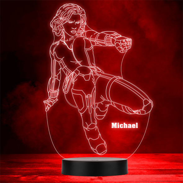 Black Widow Avengers Character Marvel Personalized Gift Any Color Lamp Night Light