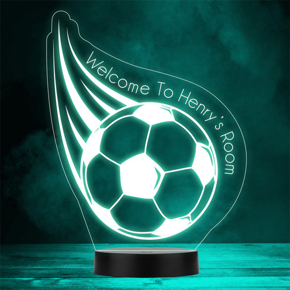 Boys English Football Soccer Flying Personalized Gift Color Changing LED Lamp Night Light