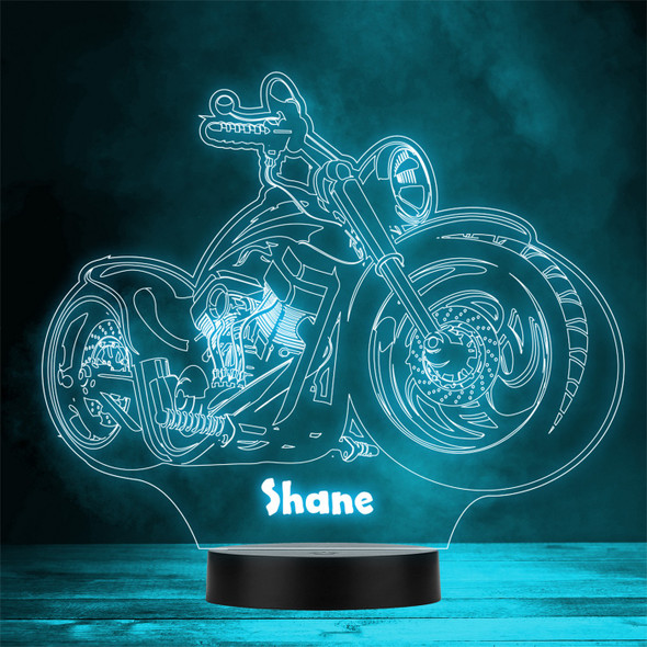 3D Style Chopper Motorbike Personalized Gift Color Changing LED Lamp Night Light