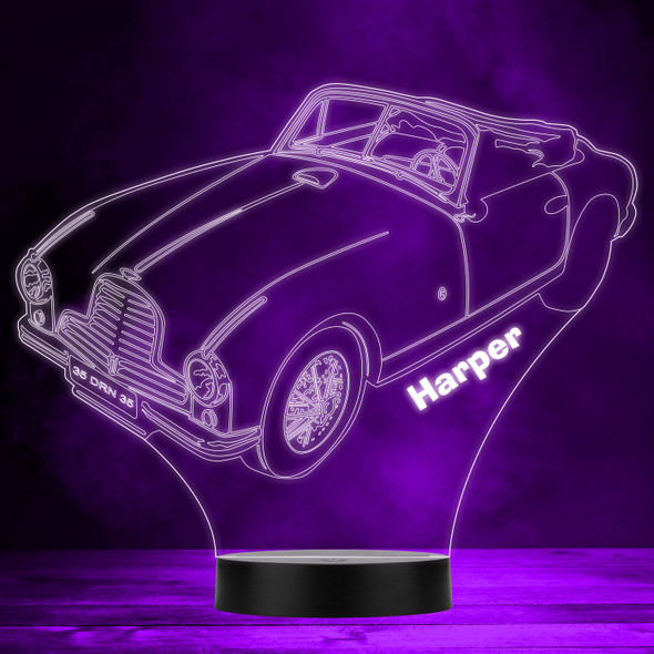 3D Style Classic Convertible Car Personalized Gift Color Changing LED Lamp Night Light