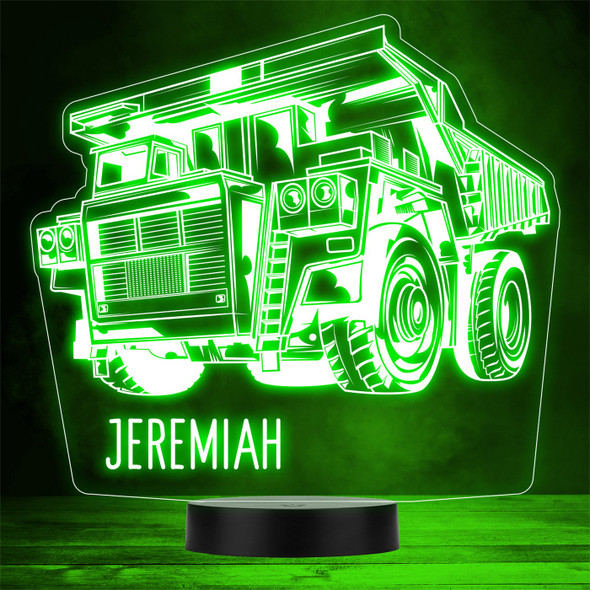 Dump Truck Construction digger Personalized Gift Color Changing LED Lamp Night Light