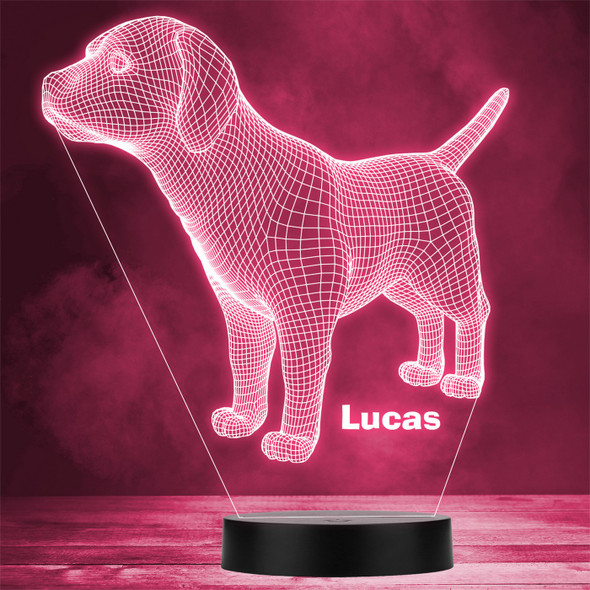 Geometric Dog 3D Personalized Gift Color Changing LED Lamp Night Light