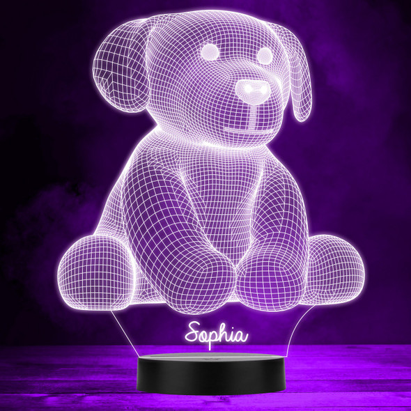 Geometric Toy Dog Personalized Gift Color Changing LED Lamp Night Light