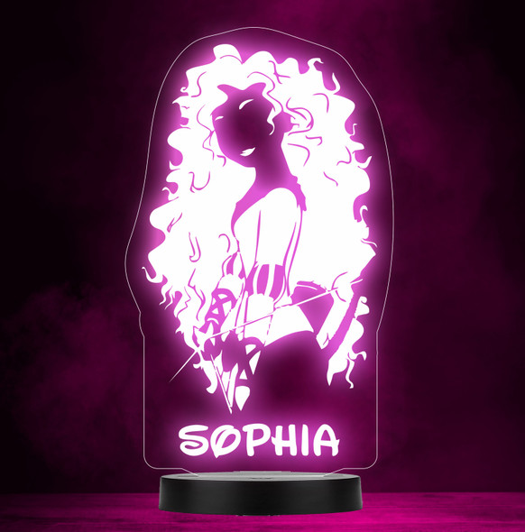 Merida Disney Princess Personalized Gift Color Changing LED Lamp Night Light