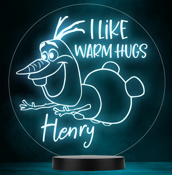 Olaf Snowman Frozen Personalized Gift Color Changing LED Lamp Night Light