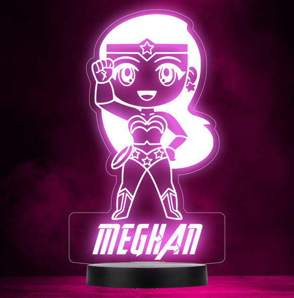Wonder Woman Baby Superhero Personalized Gift Color Changing LED Lamp Night Light