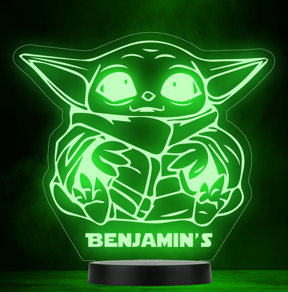 Cute Baby Yoda Star Wars Character Personalized Color Changing Lamp Night Light