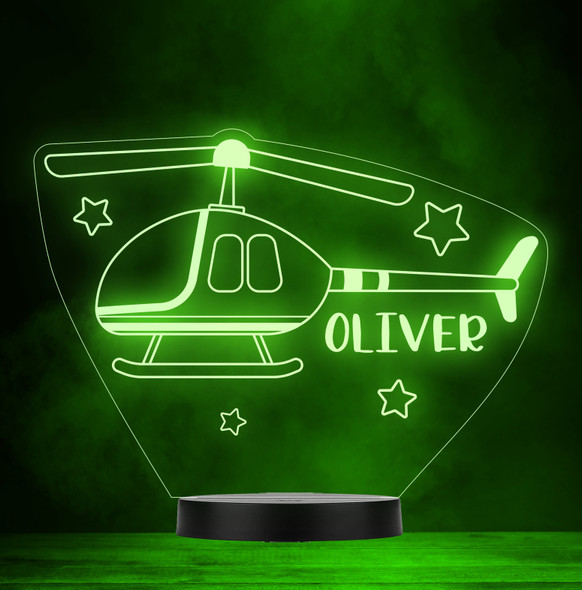 Helicopter Toy Stars Personalized Gift Color Changing LED Lamp Night Light