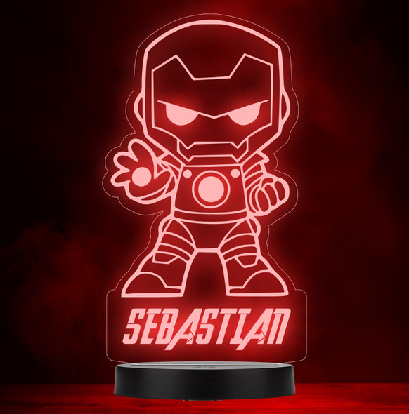 Iron Man Baby Superhero Personalized Gift Color Changing LED Lamp Night Light