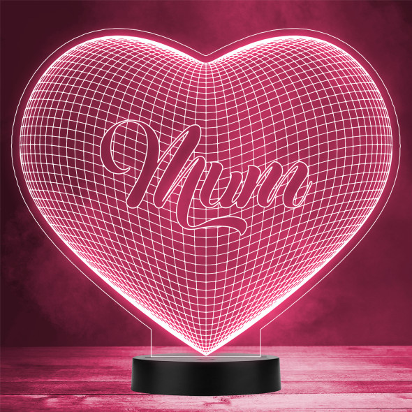 3D Geometric Mum or Mom Mother's Day Personalized Gift Color Changing Lamp Night Light