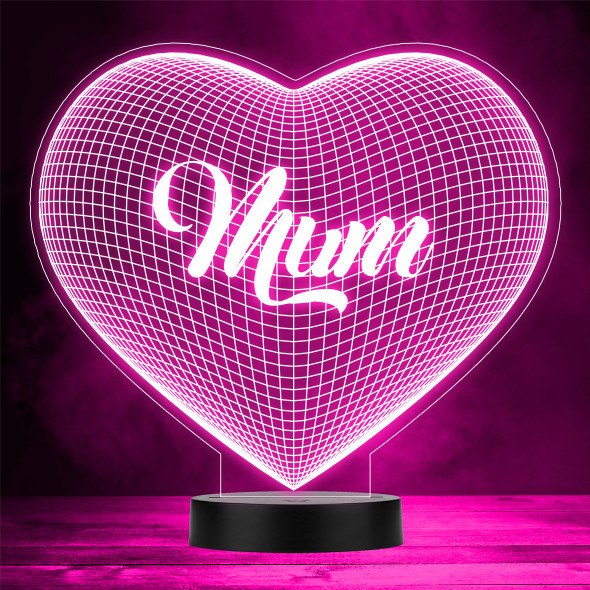 Geomatic 3D Style Mum or Mom Mother's Day Personalized Gift Color Changing Lamp Night Light