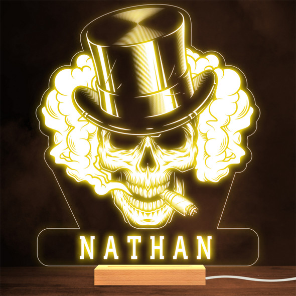 Skull Smoking Cigarette Tophat Cloud Gothic Personalized Gift Lamp Night Light