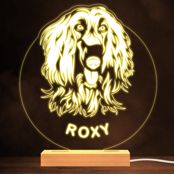 Afghan Hound Dog Pet Silhouette Warm White Lamp Personalized Gift Night Light