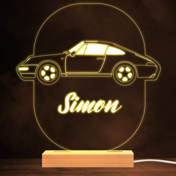 Porsche Classic Supercar Warm White Lamp Personalized Gift Night Light