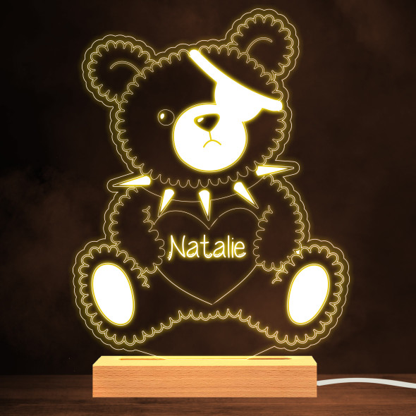 Spooky Gothic Dead Teddy Bear Toy Warm White Lamp Personalized Gift Night Light