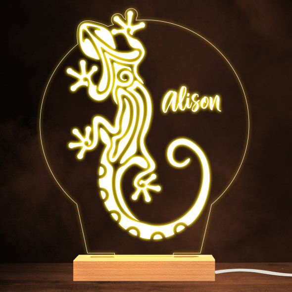 Decorative Patterned Lizard Warm White Lamp Personalized Gift Night Light