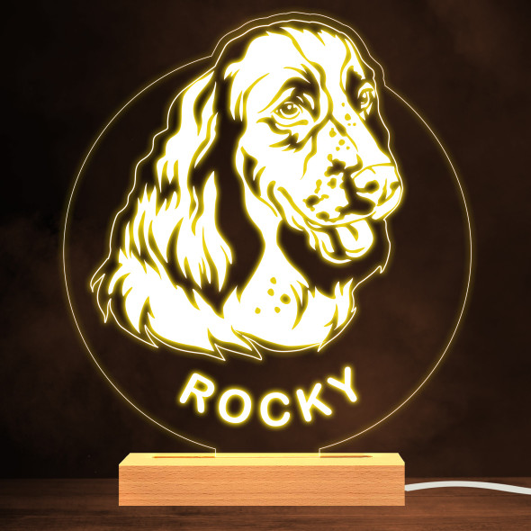 English Springer Spaniel Dog Pet Warm Lamp Personalized Gift Night Light