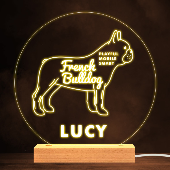 French Bulldog Dog Pet Personality Warm Lamp Personalized Gift Night Light