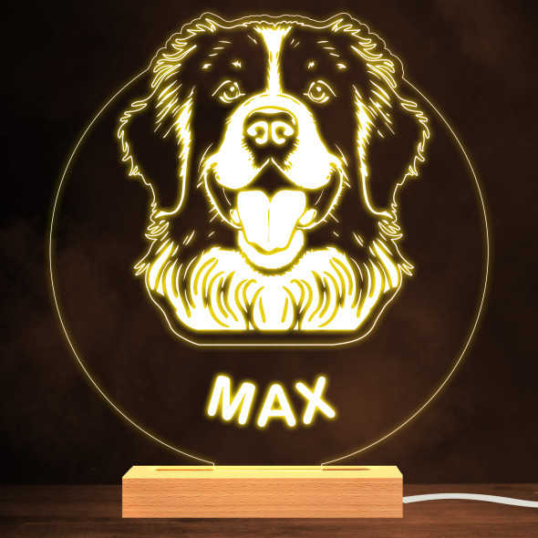 Newfoundland Dog Pet Silhouette Warm White Lamp Personalized Gift Night Light