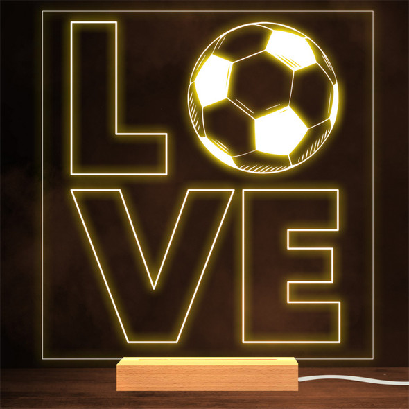 Love English Football Soccer Ball Letters Sports World Cup Personalized Gift Lamp Night Light