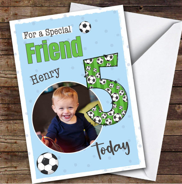 5th Friend Football Custom Personalized Birthday Card