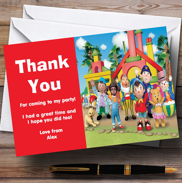 Noddy And Friends Personalized Children's Birthday Party Thank You Cards