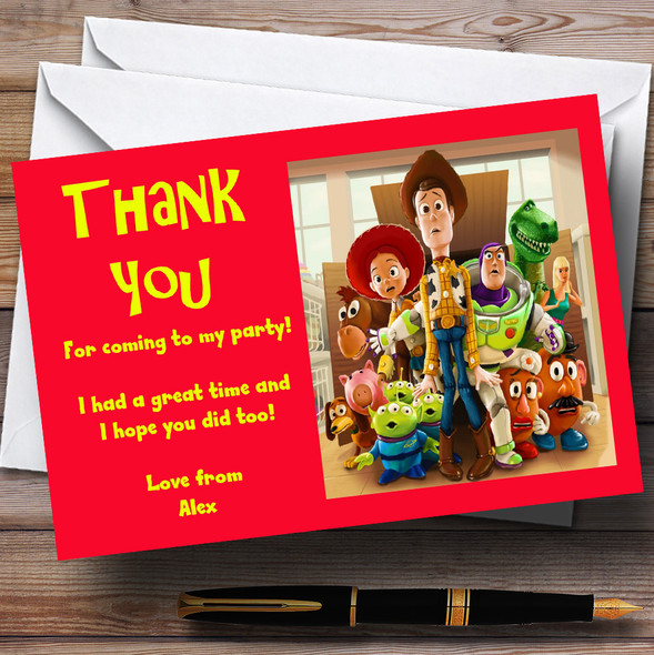 Toy Story Personalized Children's Party Thank You Cards