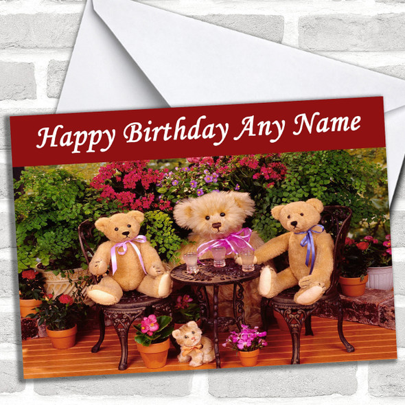 Teddy Bears Picnic Personalized Birthday Card