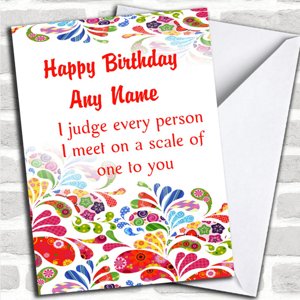 Floral One To You Personalized Birthday Card