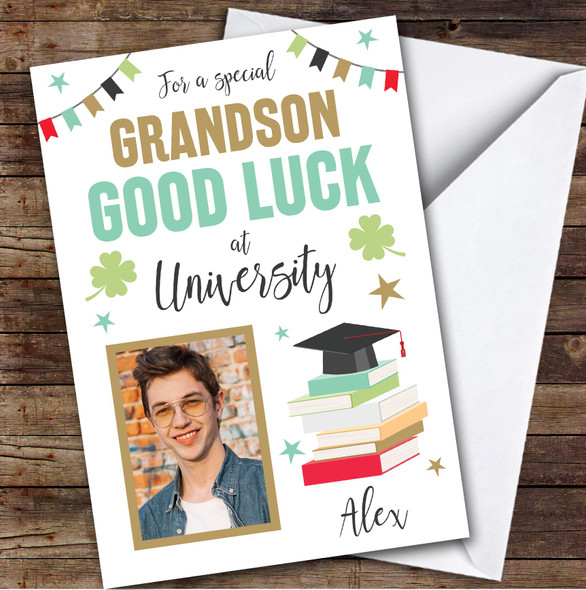 Personalized Off To University Card For Grandson Photo Books Hat