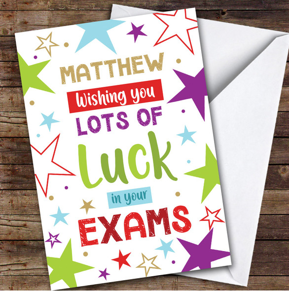 Personalized Good Luck In Exams Card For Anyone Bright Stars