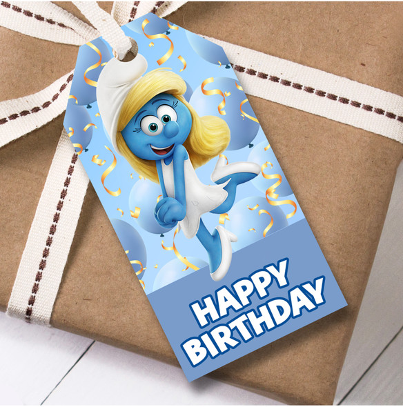 Birthday 12 Large Gift Tags Smurfs Kids Birthday Design