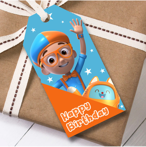 Birthday 12 Large Gift Tags Blippi Kids Birthday