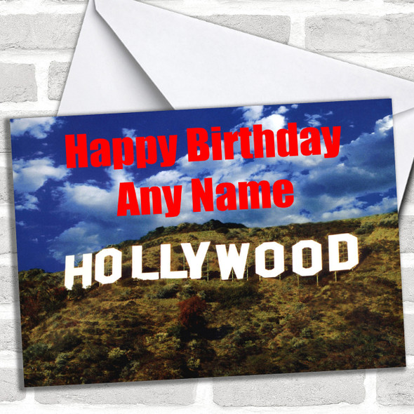 Hollywood Personalized Birthday Card