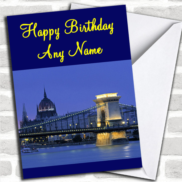 Budapest Personalized Birthday Card