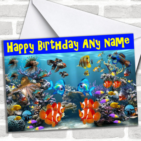 Underwater Clownfish Scene (Nemo) Personalized Birthday Card