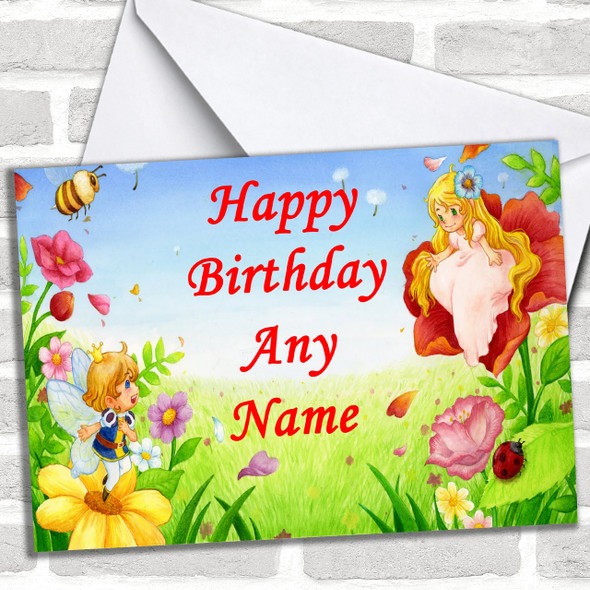 Thumbelina Personalized Birthday Card